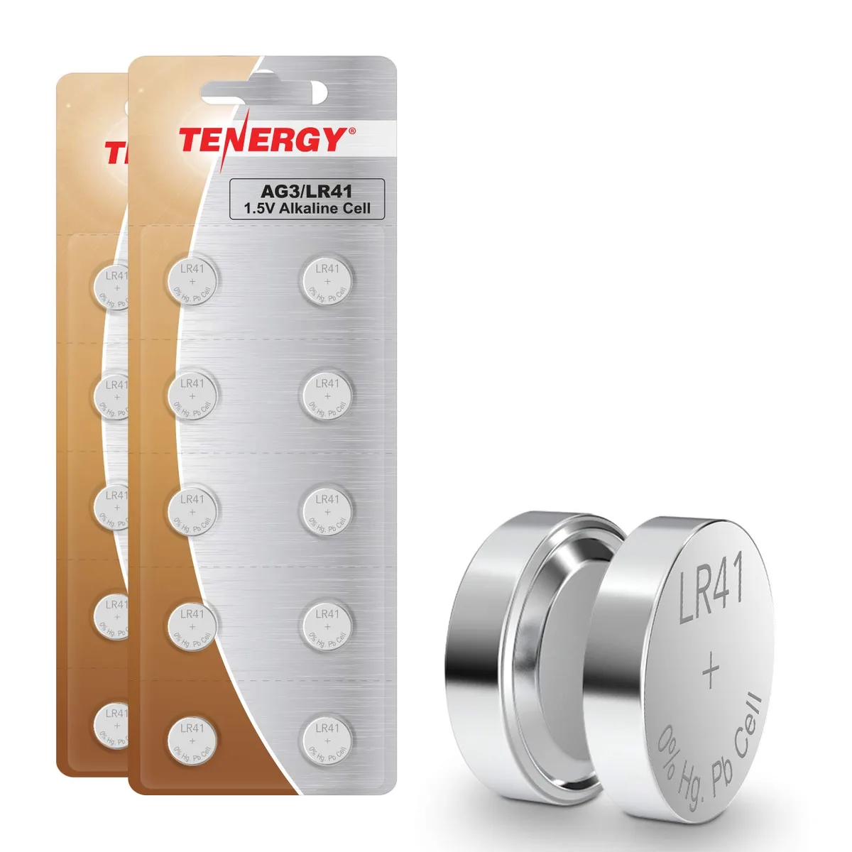 No Sew No Sew Tenergy LR41 AG3 Alkaline Button Cell 1.5V 20 Pack — product photo