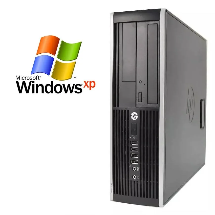 HP HP 8000 EliteDesk SSF desktop PC Core 2 Duo 3.1 GHz 4GB DDR3 500GB HDD Windows XP Pro — product photo