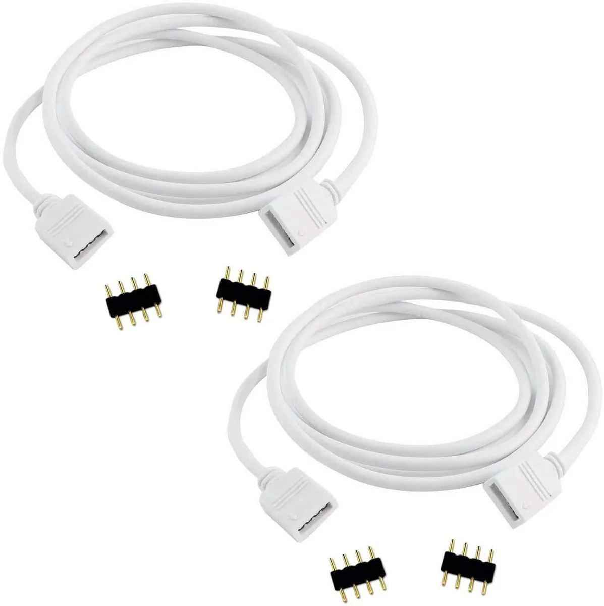 2pcs 2.5m 8.2ft RGB LED Strip Extension Cable 4 Pin — product photo