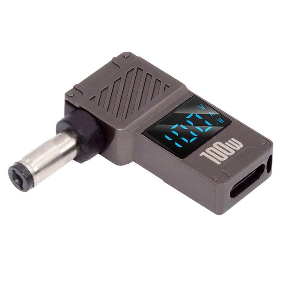 Fervit Fervit USB-C to DC 5.5x2.1mm 100W LED 90° adapter — product photo