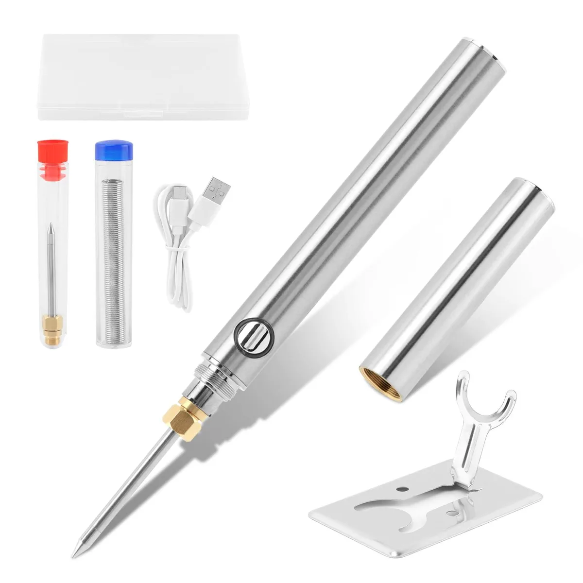  Cordless Soldering Iron Kit 15W 788°F USB Rechargeable — product photo