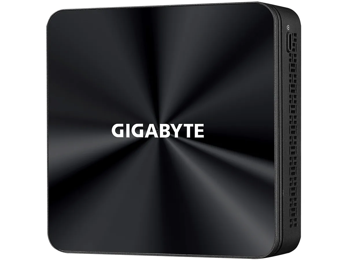 GIGABYTE GIGABYTE BRI3-10110-BWUS barebone mini PC, Core i3-10110U, DDR4, 2×SO-DIMM, M.2 2280, Wi-Fi 3168, BT 4.2 — product photo