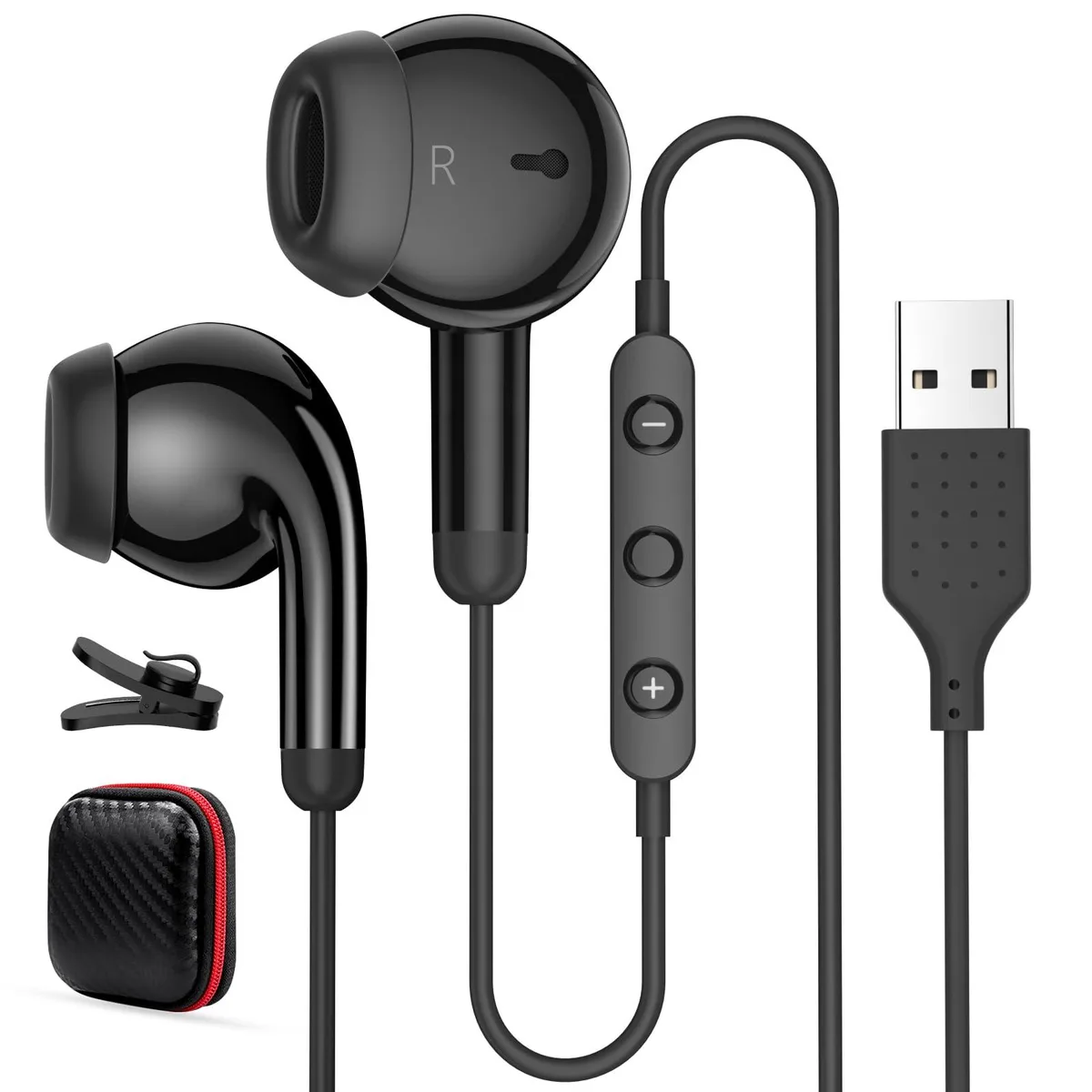  AIAIAI AlAUXAI00016 USB in-ear headphones, black — product photo