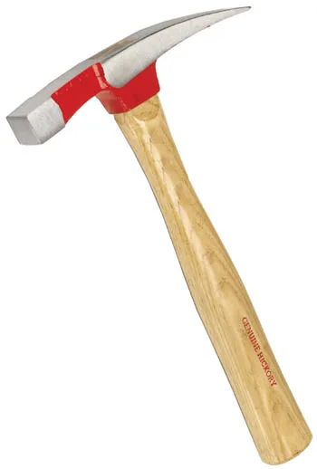 Brick hammer with 16 oz steel head and hickory handle