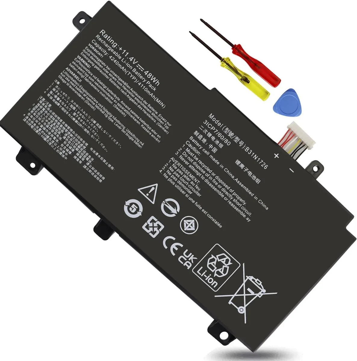 LXHY LXHY B31N1726 48Wh laptop battery — product photo