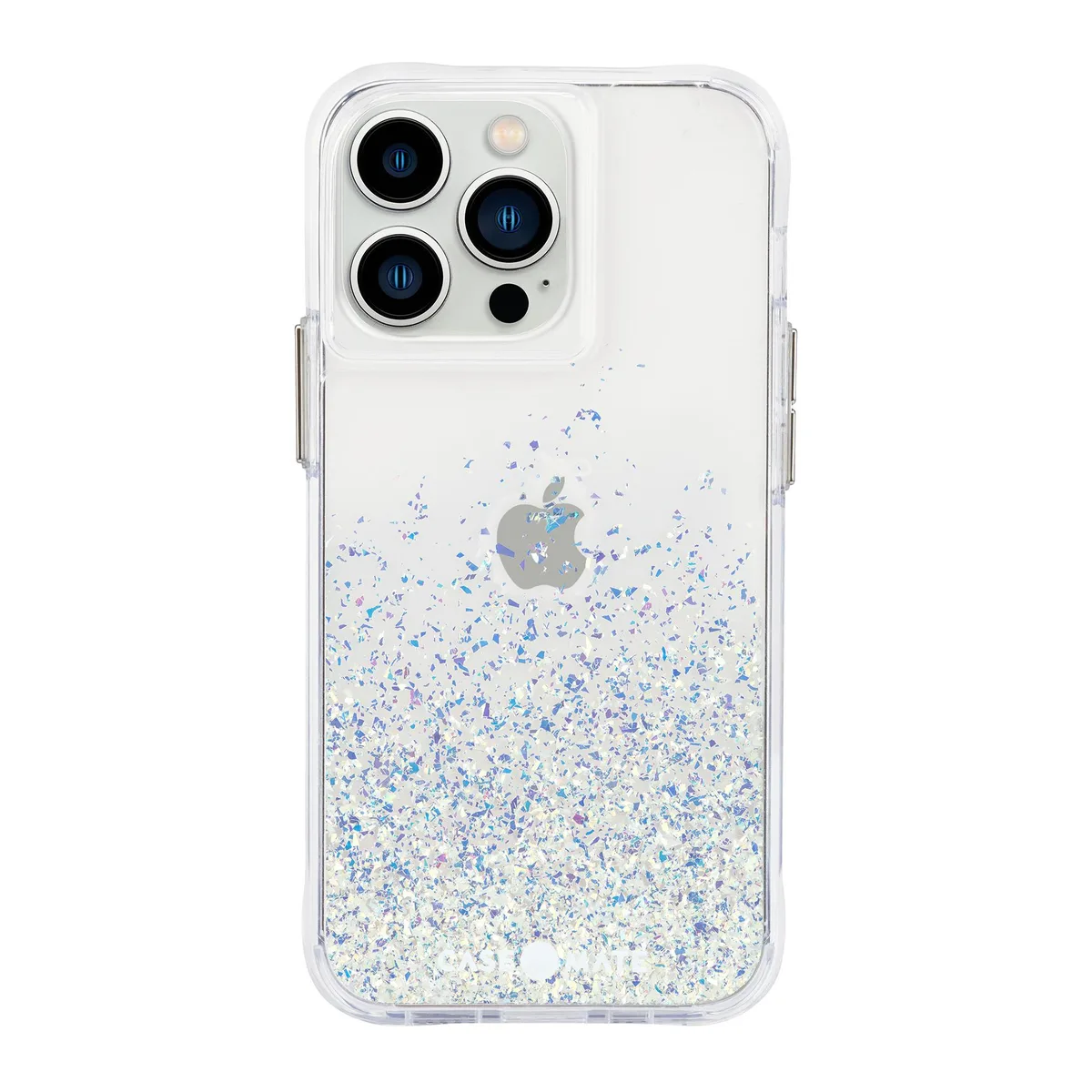 Silver Case-Mate Twinkle case for iPhone 13 Pro with iridescent glitter foil and flexible sides
