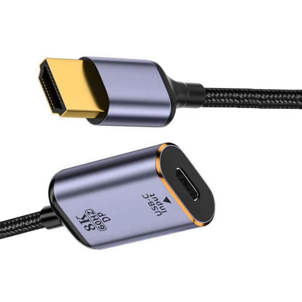 Fervit Fervit USB-C Female to HDMI Cable 8K@60Hz 4K@120Hz 10Gbps — product photo