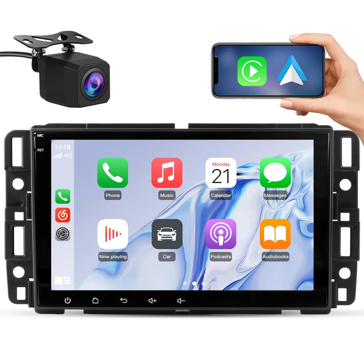 litillbuly litillbuly 8 Inch Touch Screen Head Unit Android 13 2G+32G GPS Wireless CarPlay Android Auto Backup Camera SWC — product photo
