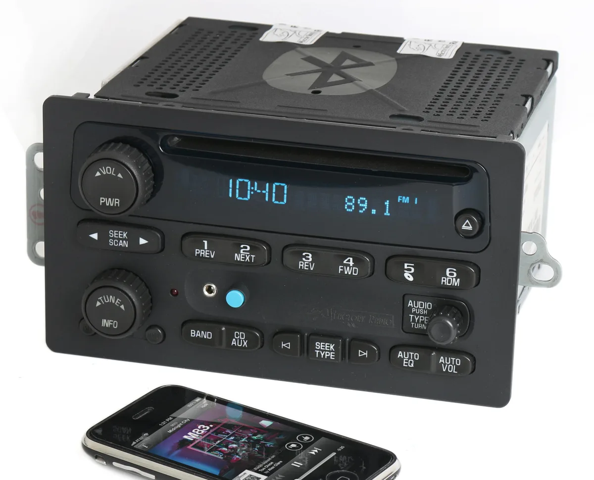 1 Factory Radio 1 Factory Radio 15234915 AM FM CD Receiver Bluetooth Aux 2005-2009 Chevy GMC — product photo