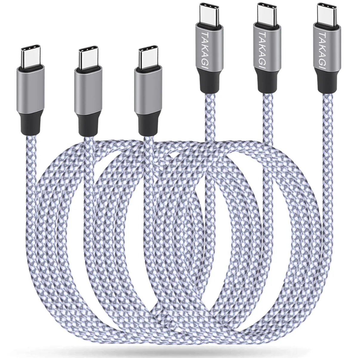  GE AXN-CC-03 USB C to USB C cable 60W 25 ft 3-pack black — product photo