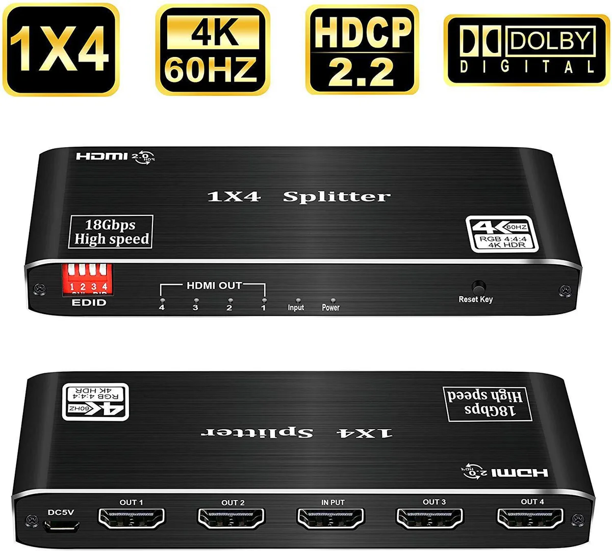 LUOM LUOM OZF3 1x4 HDMI 2.0b Splitter 4K@60Hz HDCP 2.2 — product photo