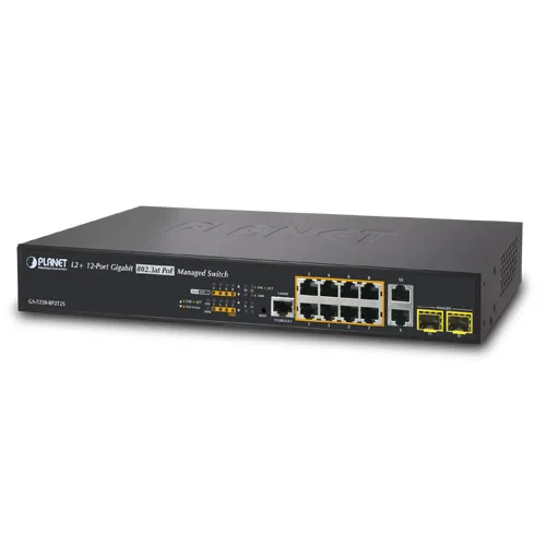 PLANET PLANET GS-5220-8P2T2S 10-port managed network switch — product photo