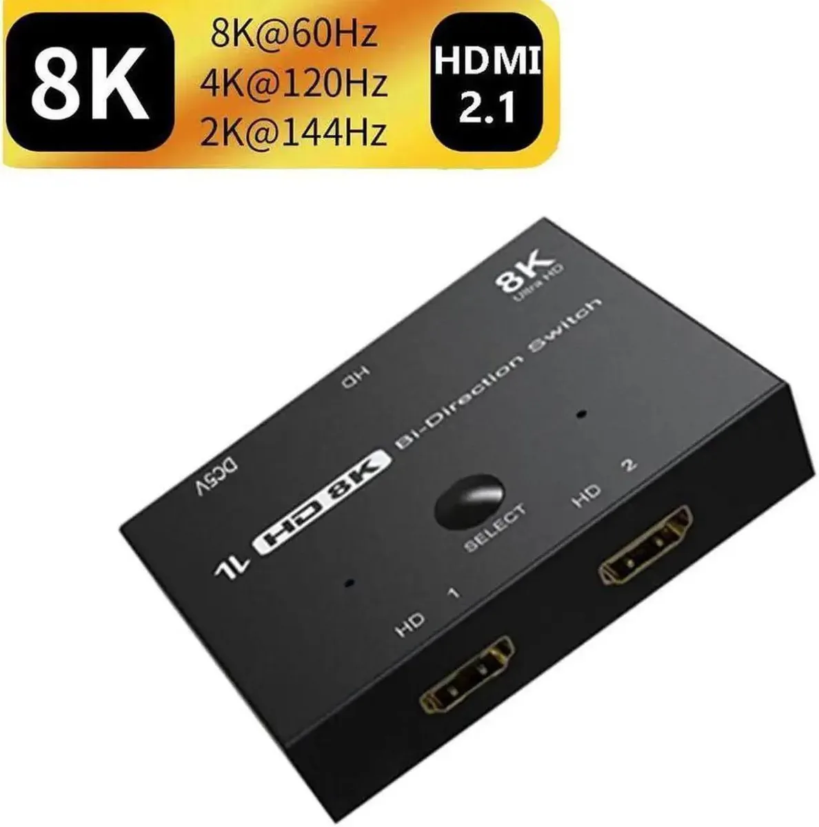 SMUGDESK SMUGDESK Bi-Directional HDMI 2.1 Switch 48Gbps 8K 60Hz 4K 120Hz 2 In 1 Out 1 In 2 Out — product photo