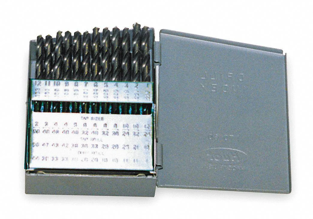 Chicago-Latrobe 57717 80-piece jobber drill bit set in black oxide finish
