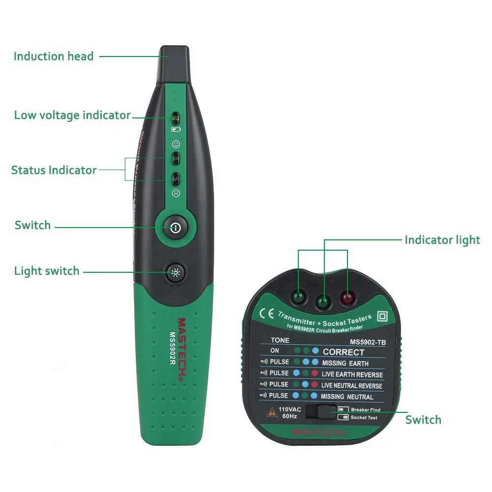 MASTECH MASTECH MS5902 Circuit Breaker Finder 220V CATII 600V — product photo