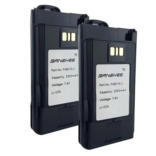 BatteryJack inc. BatteryJack inc. Vertex FNB-V113Li 7.5V 2200mAh Li-ion Battery 2PACK — product photo