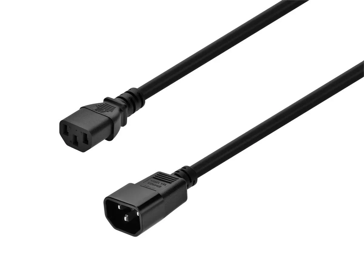 Monoprice Inc. Monoprice 124192 3.00 ft 14AWG Power Extension Cord C14 to C13 15A — product photo