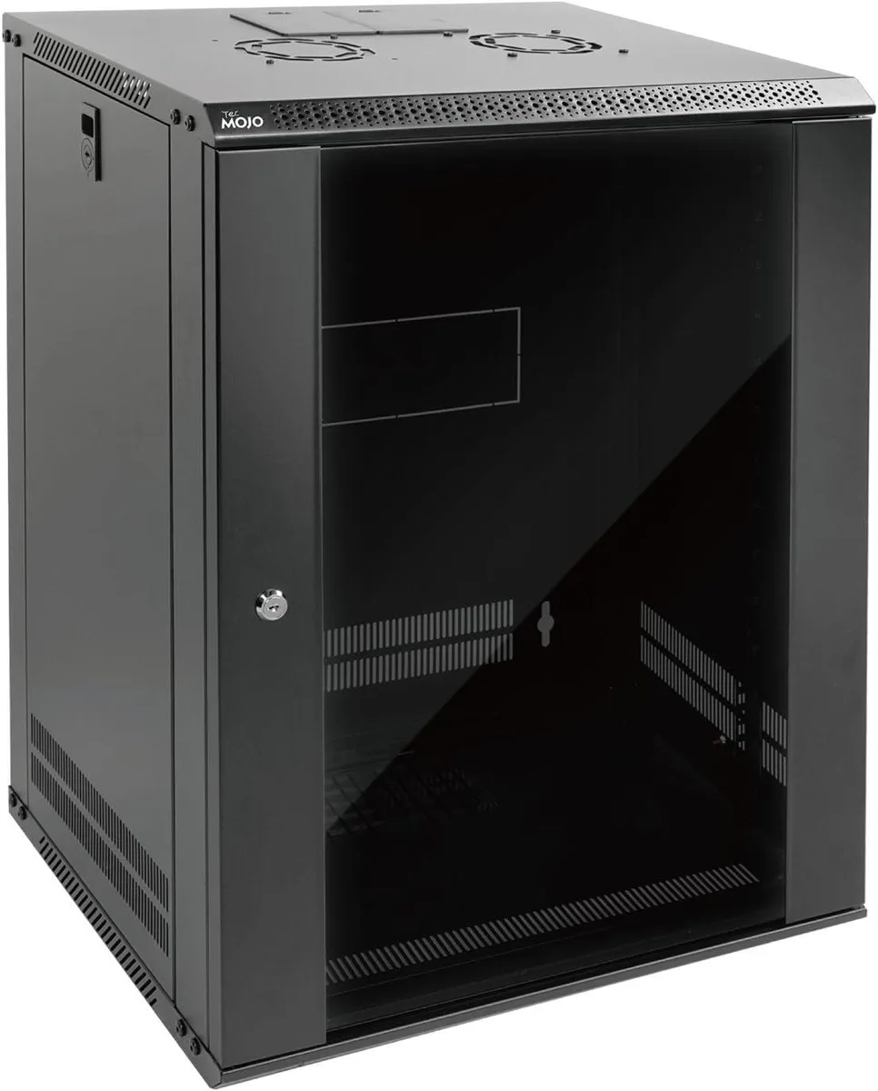 TAURKENAM TAURKENAM 15U Wall Mount Server Rack 19" 17.7" Depth Black — product photo