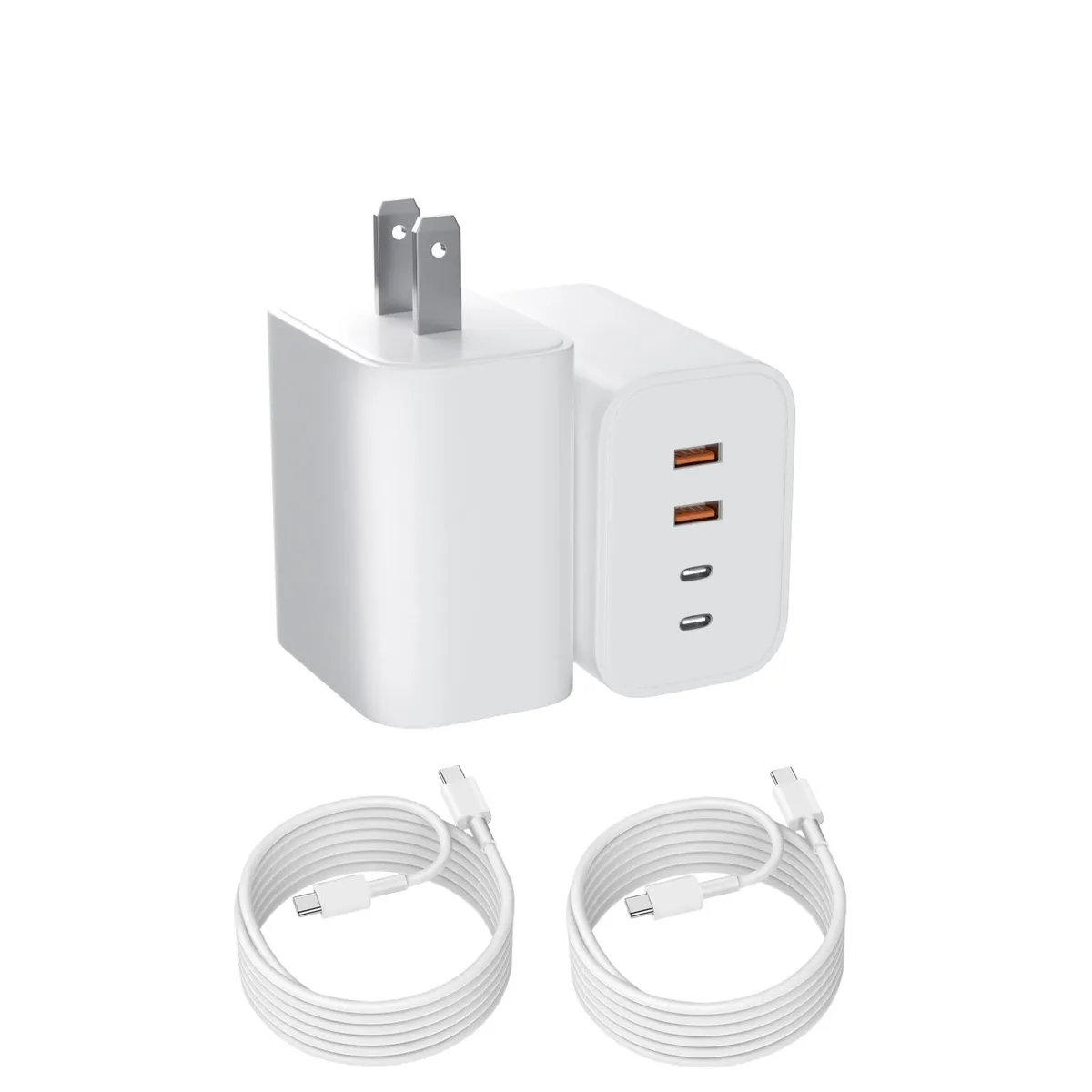 KEHIPI KEHIPI OFS-569 USB charger 2A 2C 4 ports 2.4A 5V 110V C-to-C cable — product photo