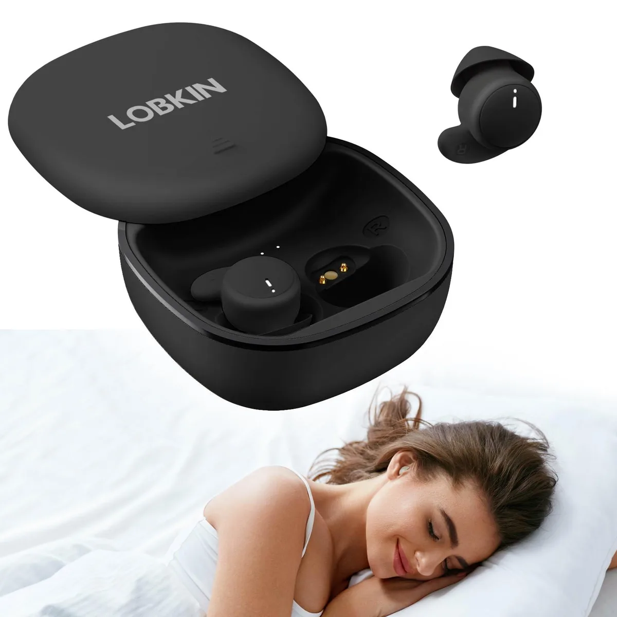  SuperTooth S8+ Bluetooth 6.0 Sleep Earbuds Black — product photo