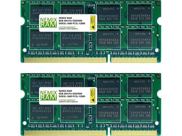 NEMIX RAM NEMIX RAM 16GB (2x8GB) DDR3 1600MHz CL11 1.35V 204-Pin SODIMM laptop RAM — product photo