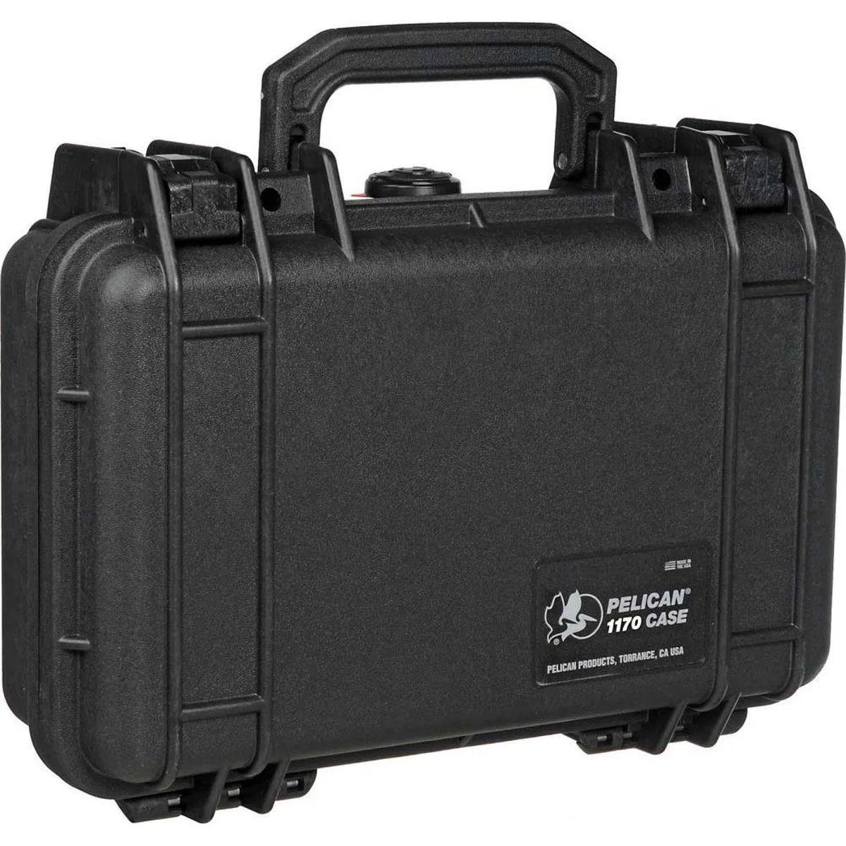 Black Pelican 1170 hard case with double-throw latches and folding handle