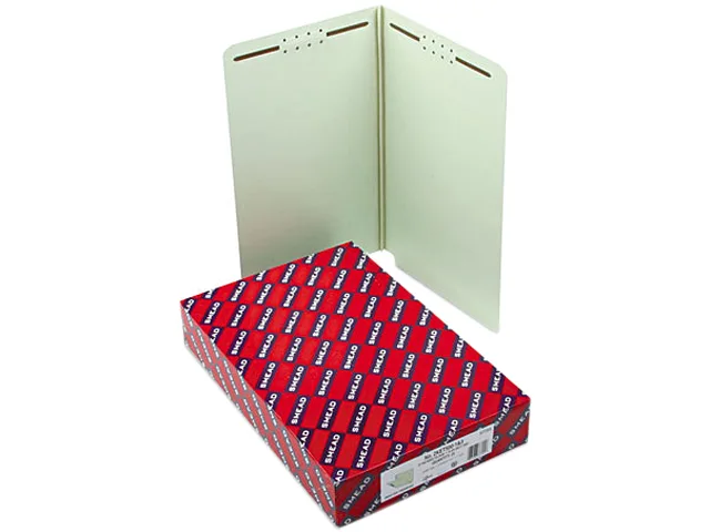Smead Smead 37705 file folder 1" expansion 2 fasteners end tab legal gray green 25/box — product photo