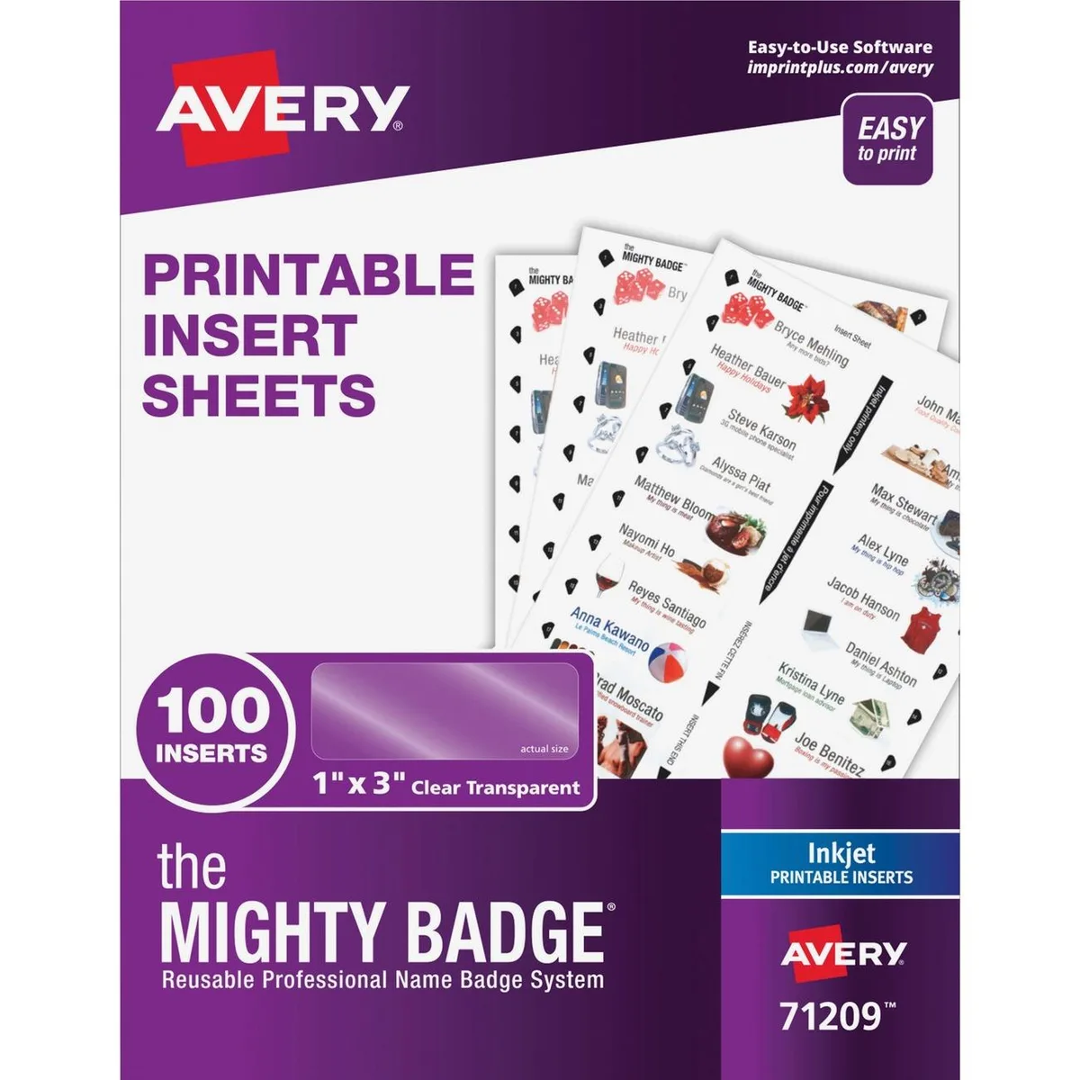 Avery 71209 inkjet receipt paper roll white