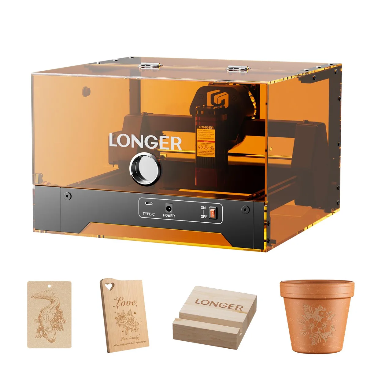 LONGER LONGER Ray5 MiniS 3.5W Laser Engraver 130×140mm 12000mm/min 0.04mm Spot — product photo