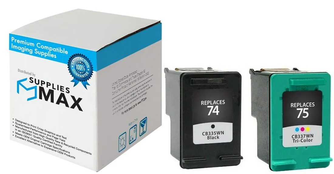 SuppliesMax SuppliesMax HP CC659FN Inkjet Combo Pack (Black/Color) (NO. 74/NO. 75) — product photo