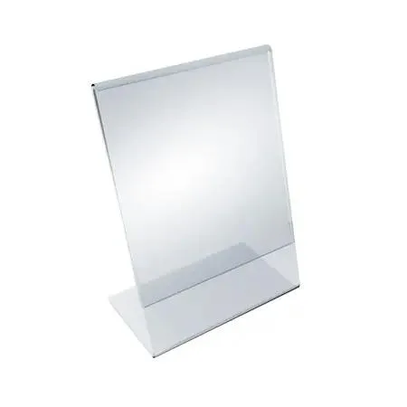 Azar Displays Azar Displays 112705-10PK Angled Sign Holder 5.5"W x 8.5"H Clear Pack of 10 — product photo