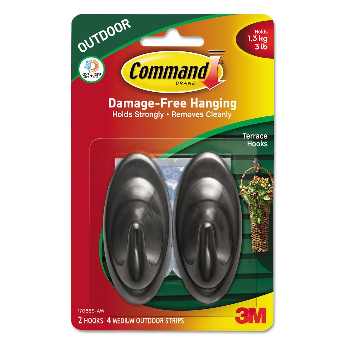 Command Command All Weather Hooks Medium 2 Hooks 4 Strips — product photo