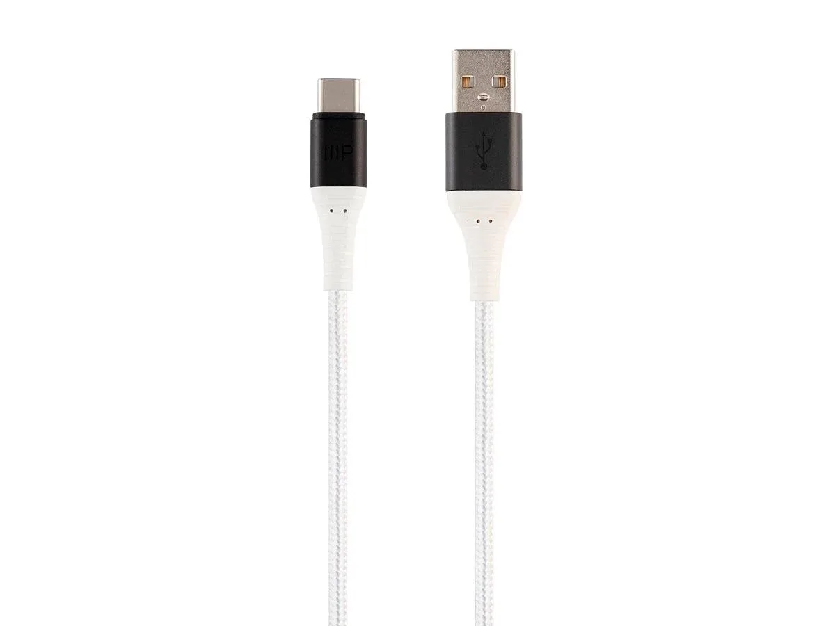 Monoprice Inc. Monoprice AtlasFlex 138314 USB C to USB A 2.0 Cable 3 ft White — product photo