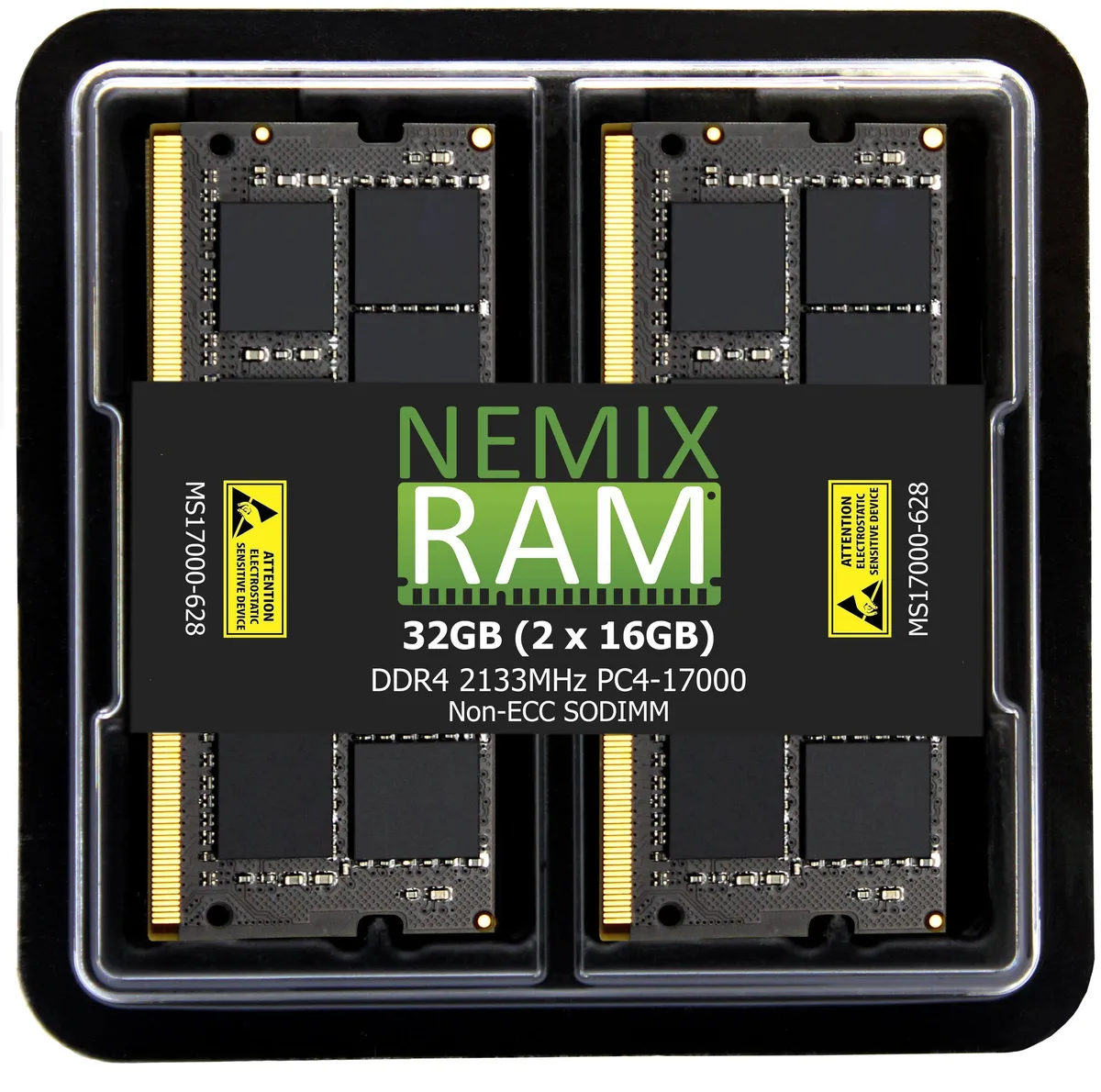 NEMIX RAM NEMIX RAM DDR4 32GB (2x16GB) 2133MHz CL15 SODIMM laptop RAM — product photo