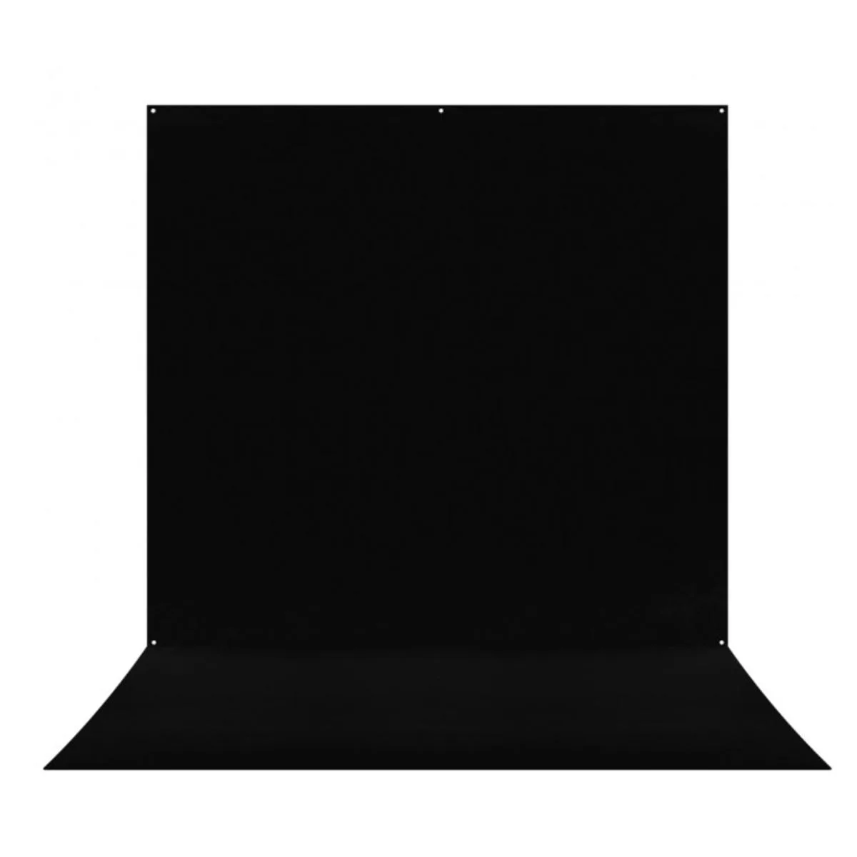 Westcott 8x13 foot Rich Black Sweep backdrop fabric with pole pocket and grommets
