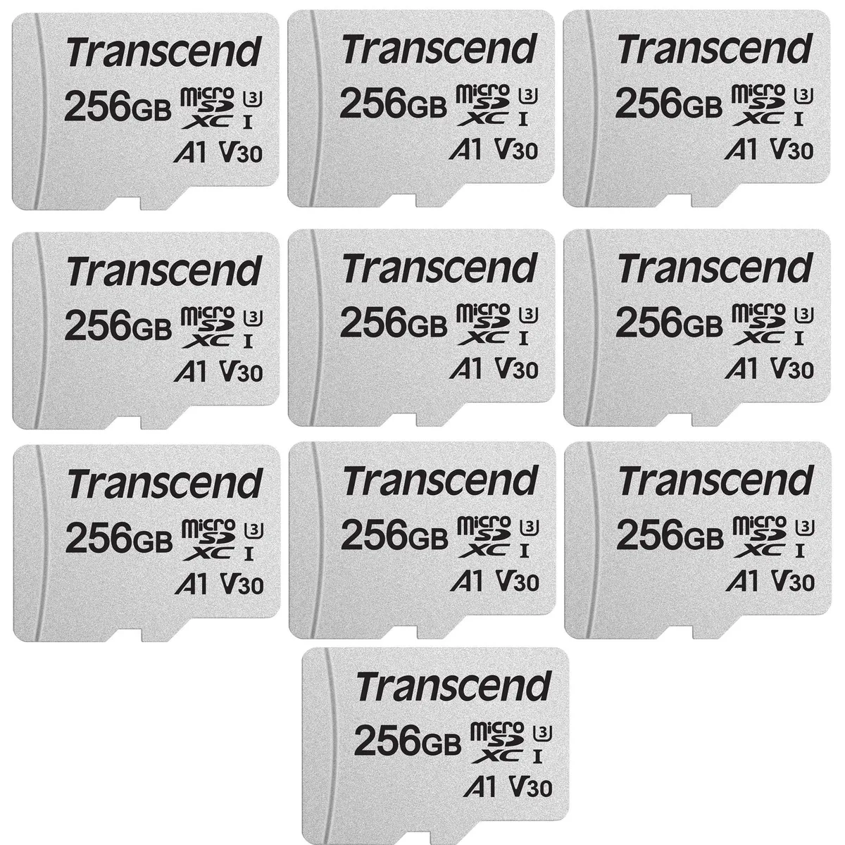 Transcend Transcend 300S 256GB microSDXC UHS-I V30 10-pack — product photo