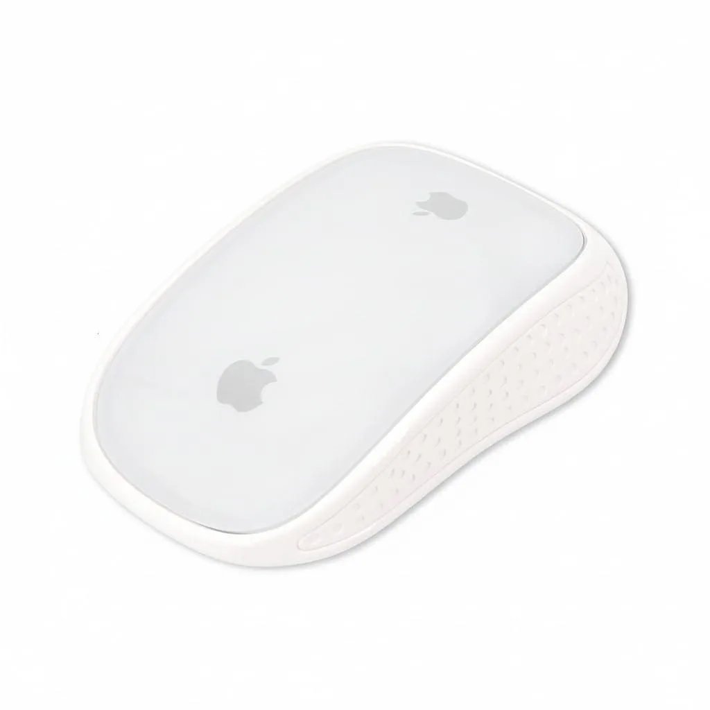 White ergonomic extender for Magic Mouse 2, curved shell adds grip and palm support
