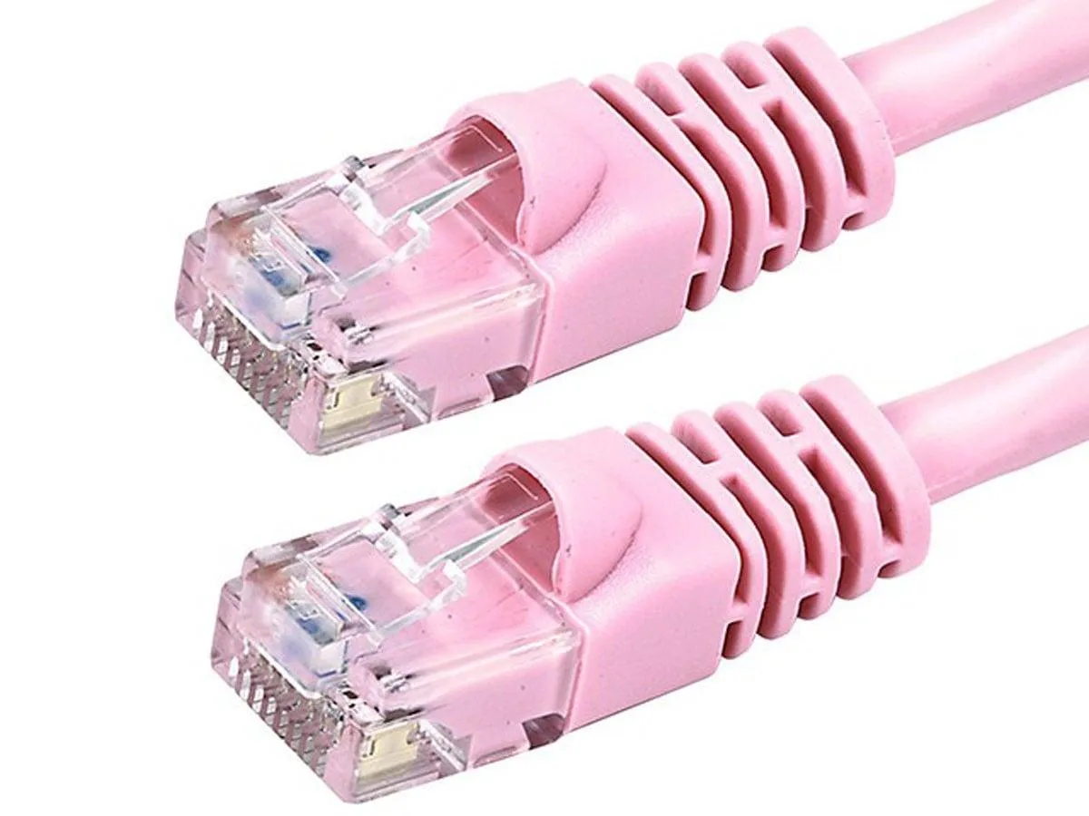 Monoprice Inc. Monoprice Inc. 135535 Cat6 network ethernet cable 2.1336 m Pink — product photo