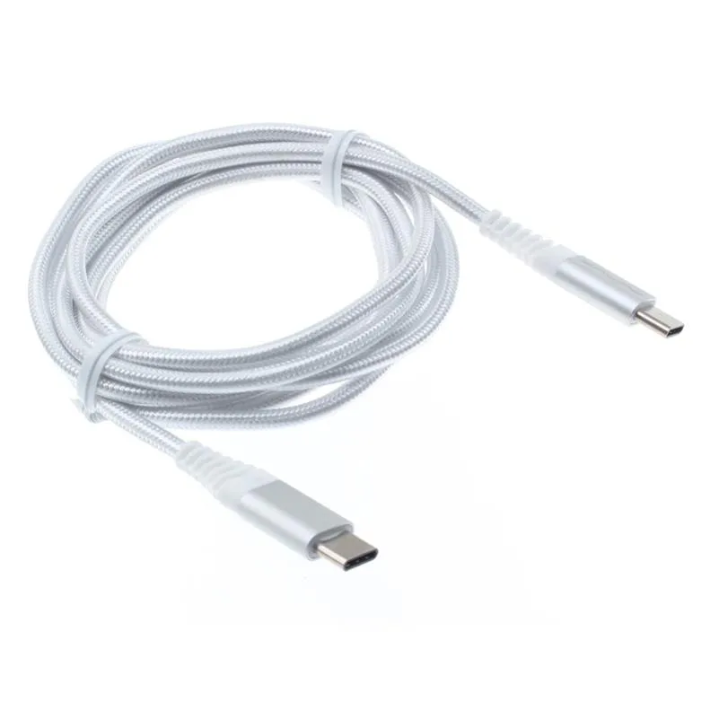 Fonus Fonus USB-C to USB-C Braided Cable White 6ft 480 Mbps — product photo