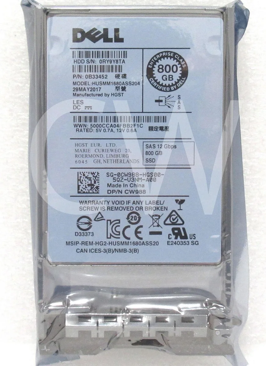 DELL DELL HUSMM1680ASS204 800GB 2.5" SAS 12Gb/s internal hard drive — product photo
