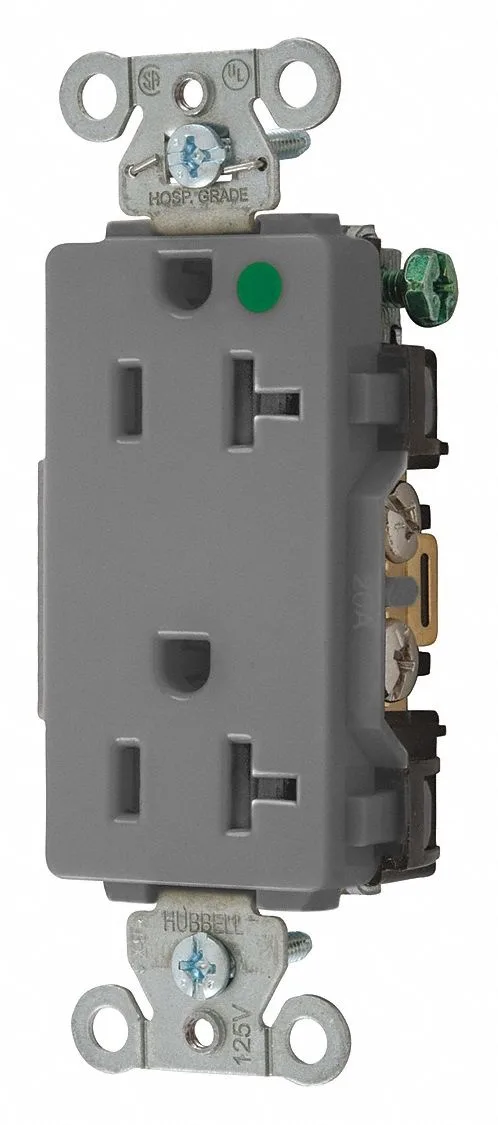 Hubbell Incorporated Hubbell Incorporated 2182GY 5-20R 20 A Receptacle — product photo