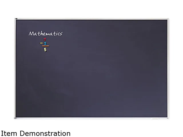 Quartet Quartet PCA406B Porcelain Black Magnetic Chalkboard Aluminum Frame 72 x 48 — product photo