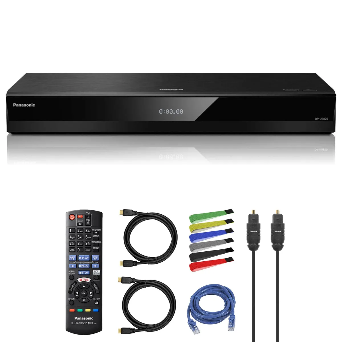 Panasonic Panasonic DP-UB820-K 4K UHD Blu-ray Player Cable Bundle — product photo