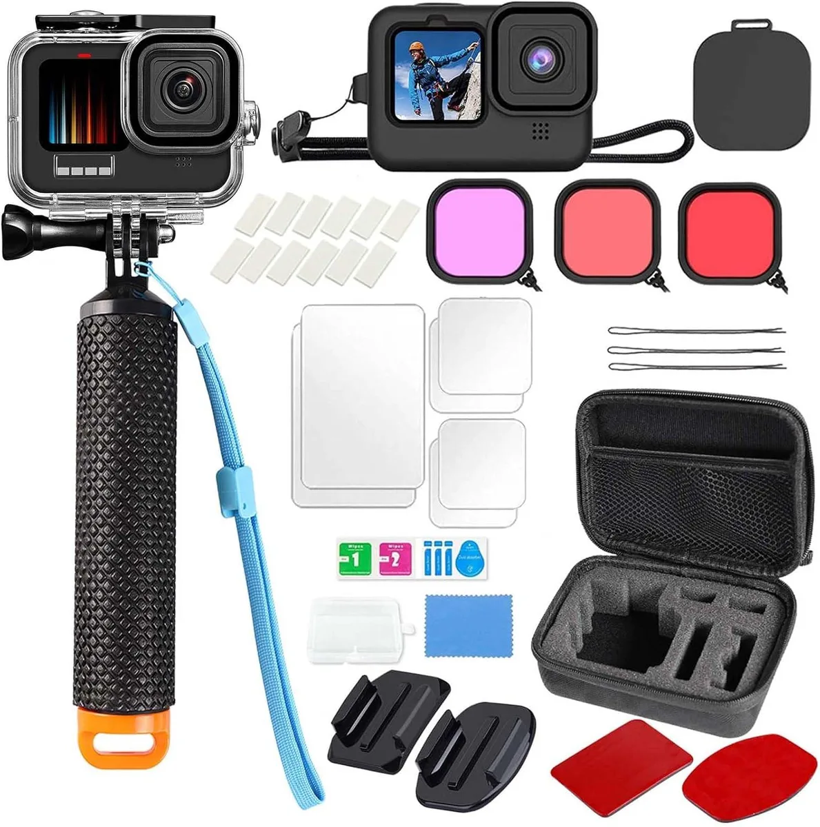 BONAEVER BONAEVER Accessories Kit for GoPro Hero 13 Black 60M Waterproof Housing Float Handle — product photo