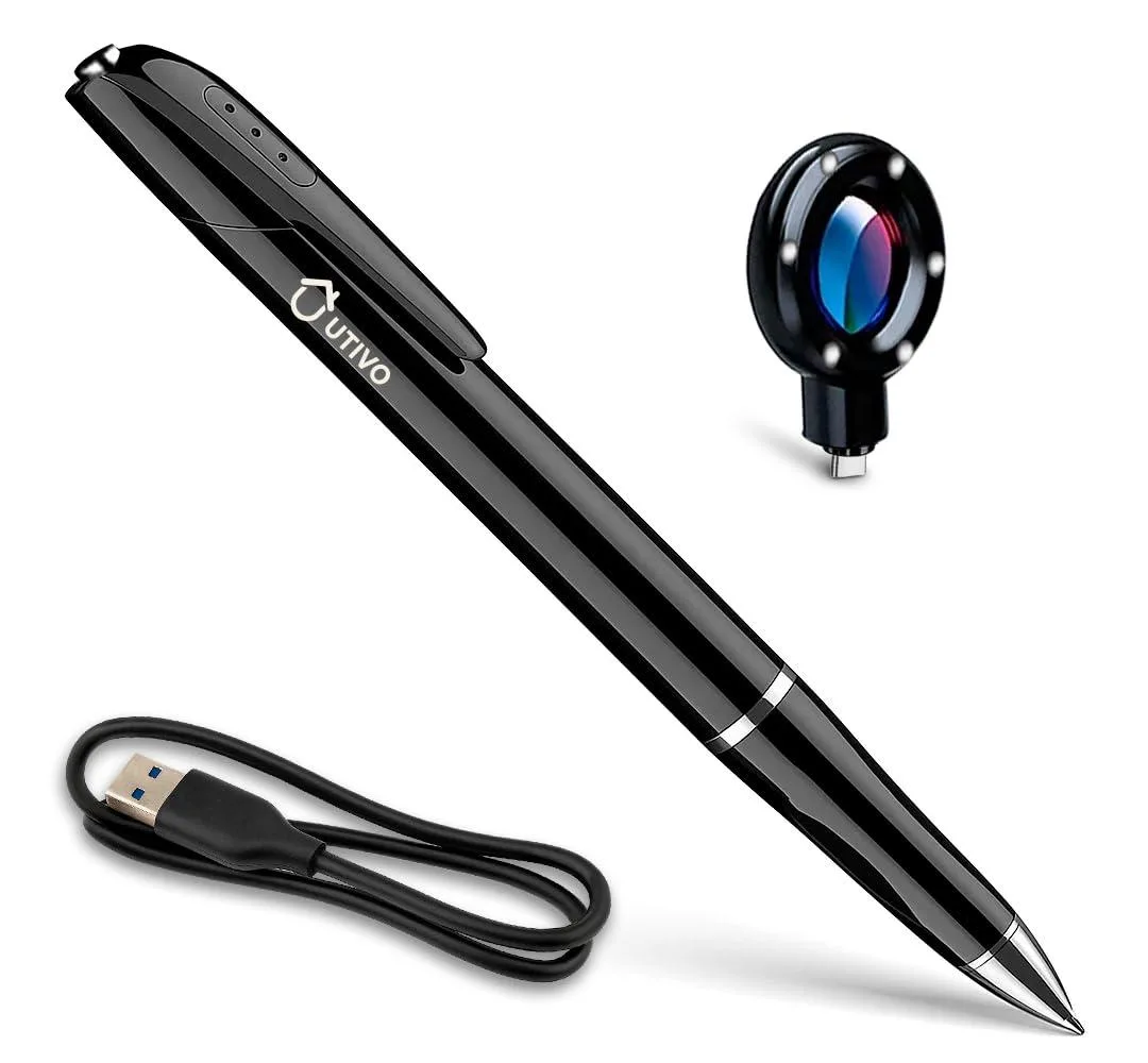 Black pen-shaped X16 spy camera finder and GPS tracker detector