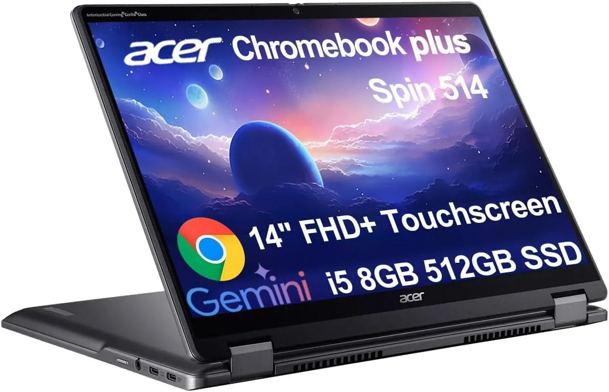 Acer America Acer Chromebook Plus Spin 514 2-in-1 i5-1334U 8GB 512GB 14 WUXGA — product photo