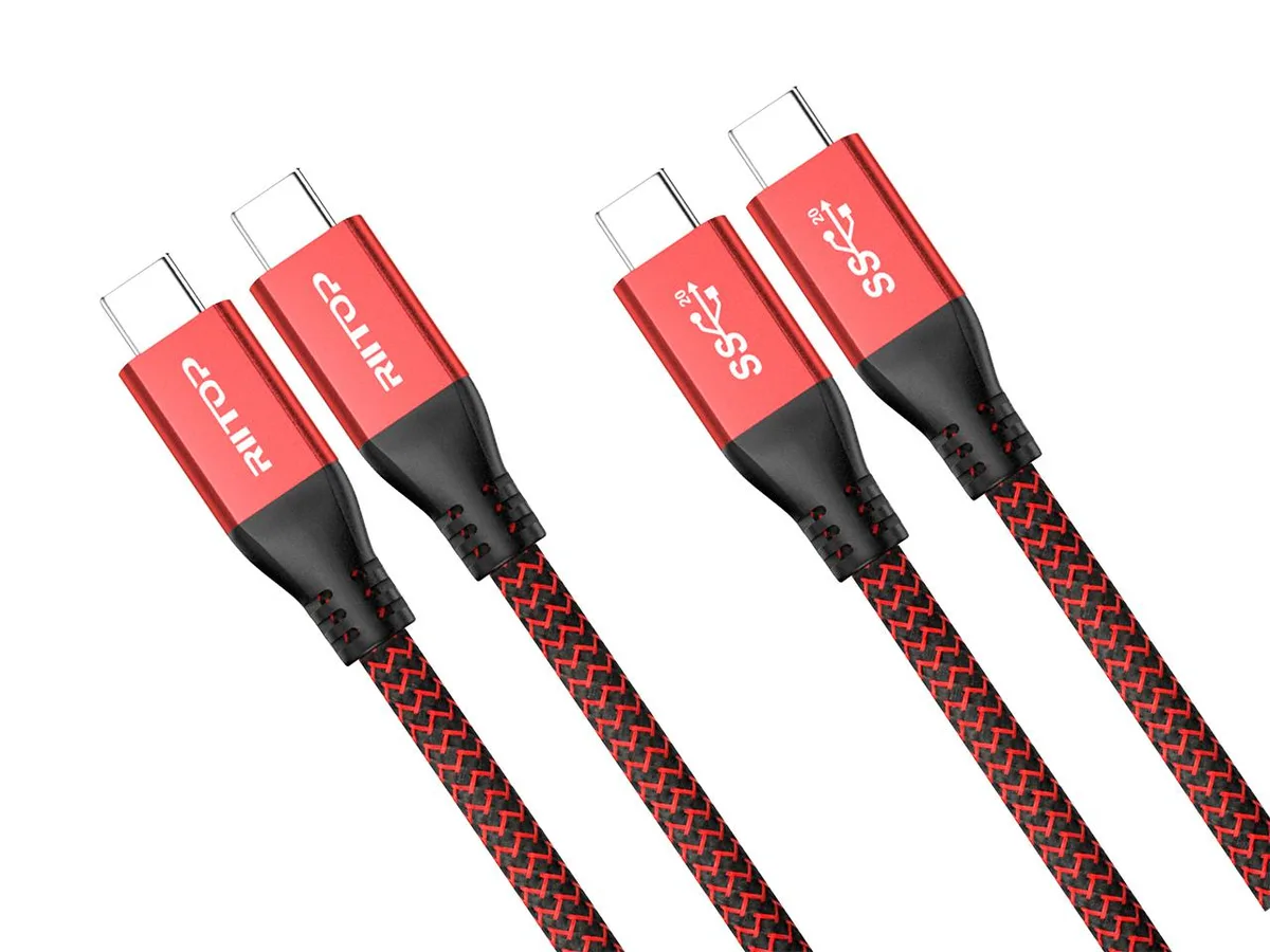 RIITOP RIITOP CMTM-15R-2P USB C to USB C cable 2 pack 5 ft red — product photo
