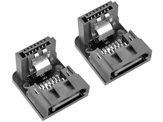 Manw Manw 2 PCS 90 Degree SATA 7Pin Male to Female Adapter — product photo
