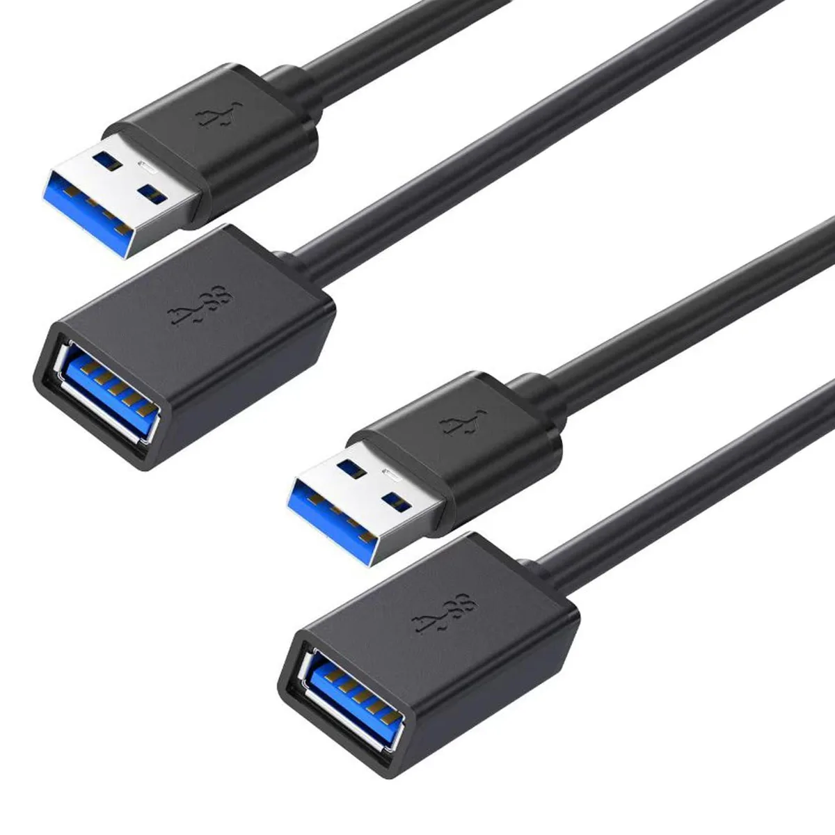 No Sew No Sew USB 3.0 Extension Cable Type A Male to Female 1.65ft 2 Pack 10Gbps — product photo