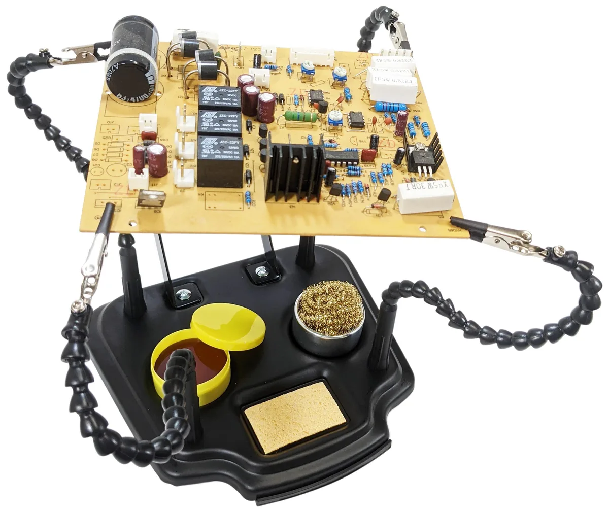 Electronix Express Electronix Express Helping Hands with Gooseneck Arms, Solder Dispenser, Brass Sponge &amp; Flux — product photo